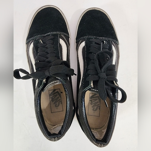 Vans Men's Classic Black & White Low Top Lace Up Causal Sneakers, sz 7.5 - Picture 7 of 7